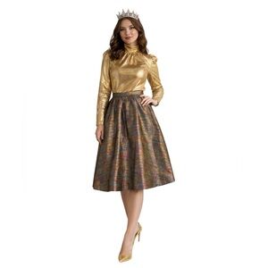 LUCCA COUTURE Womens Fancy Skirt Size M MultiColor Side Zip Sparkly Party NWT